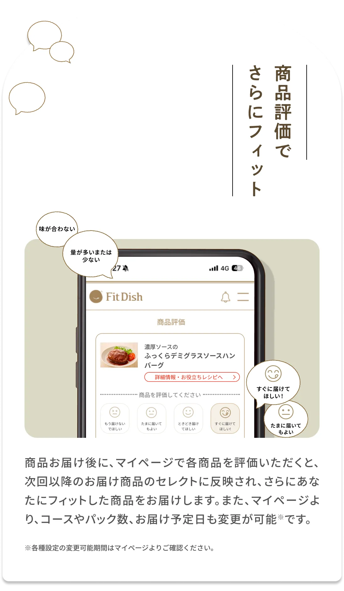 商品評価でさらにフィット