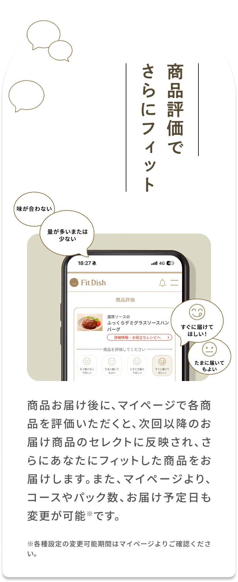 商品評価でさらにフィット