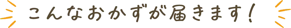 こんなおかずが届きます!