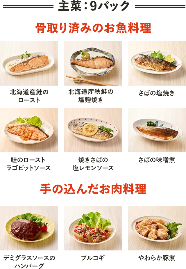 主菜:9パック