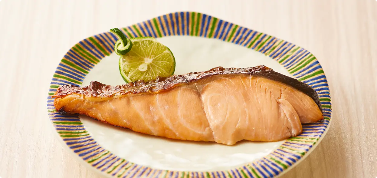 北海道産秋鮭の塩麴焼き