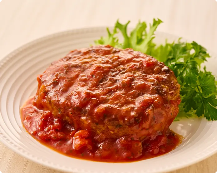 トマトソースハンバーグ