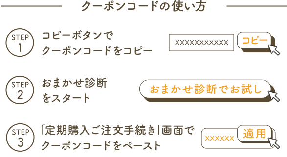 クーポンコードの使い方