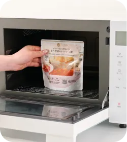 レンジであたため約1分で準備完了