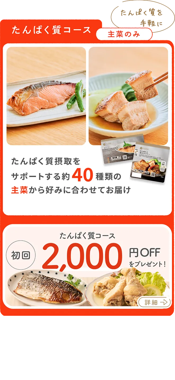 たんぱく質コース