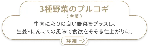 3種野菜のプルコギ