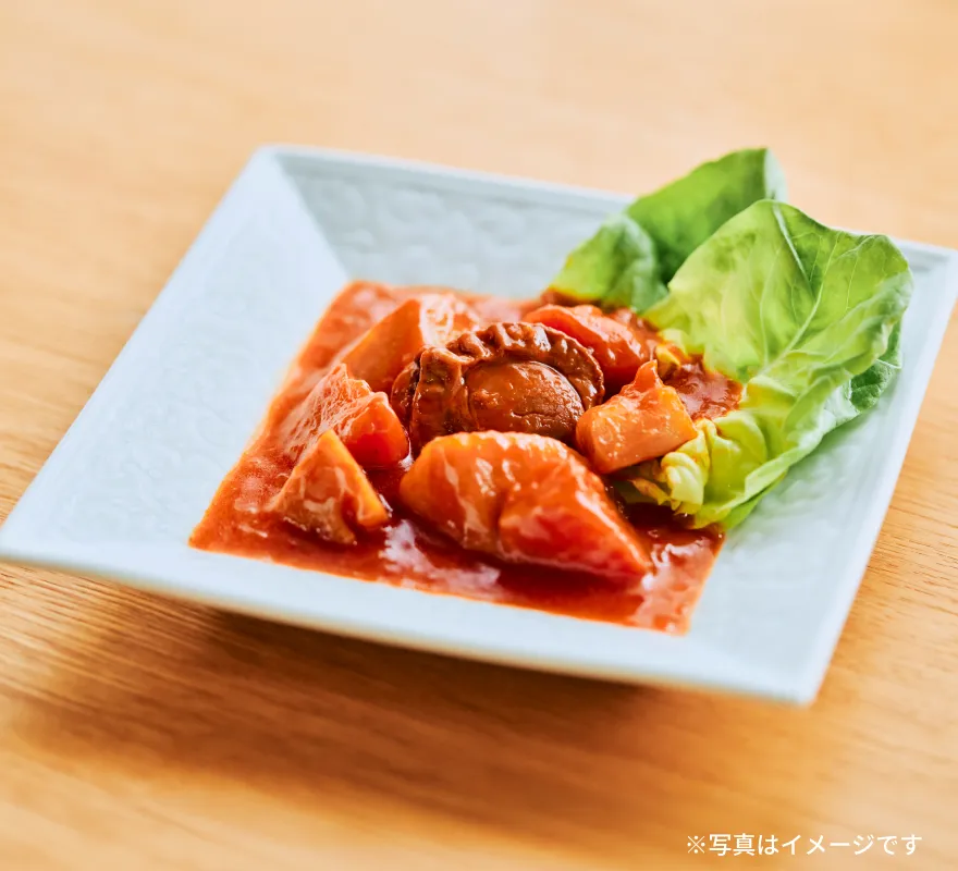 野菜とホタテのチリソース