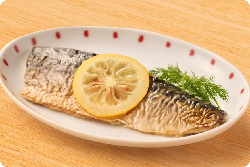 焼きさばの塩レモンソース