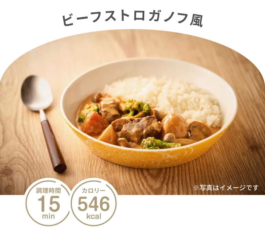 ビーフストロガノフ風